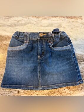 Crazy 8 Kids Girls Denim Skirt - Dark Blue - Size 7